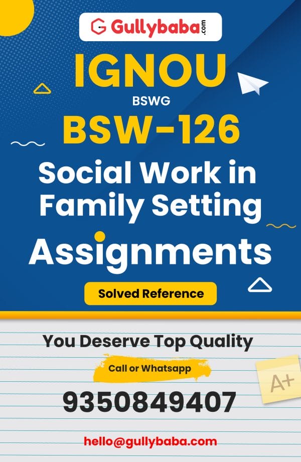 BSW-126 Assignment