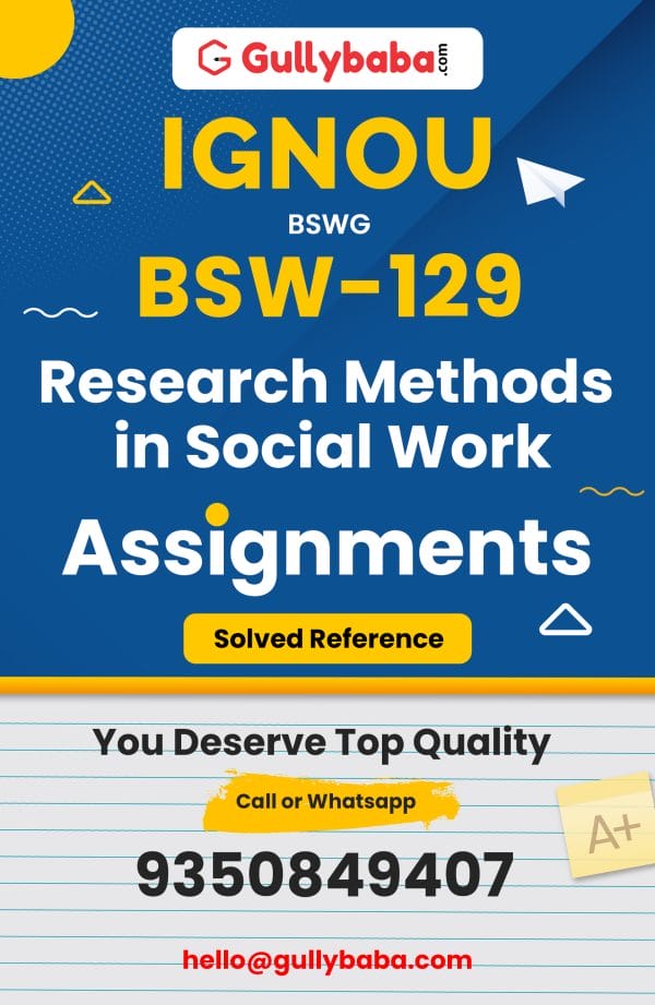 BSW-129 Assignment