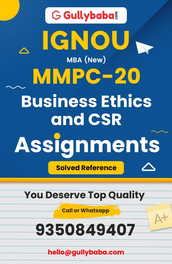 MMPC-20 Assignment