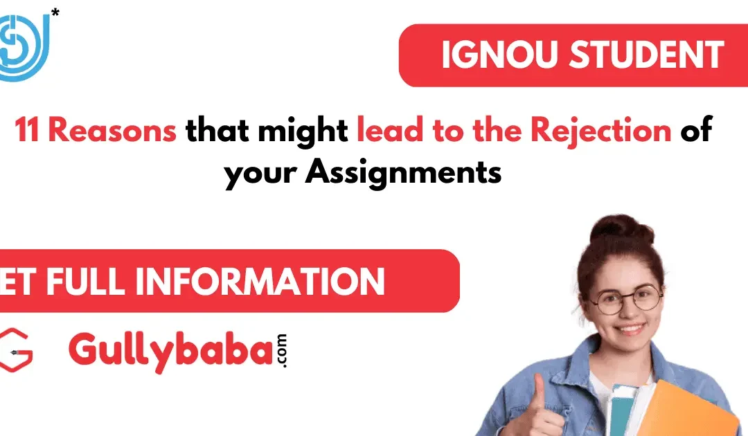 11 Reasons that might lead to the Rejection of your Assignments