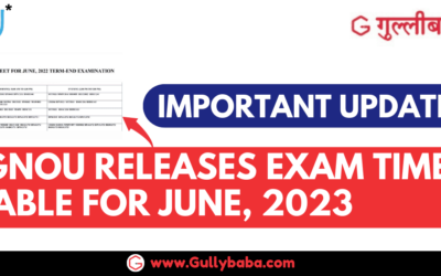 IGNOU Releases Exam Time Table for June, 2023