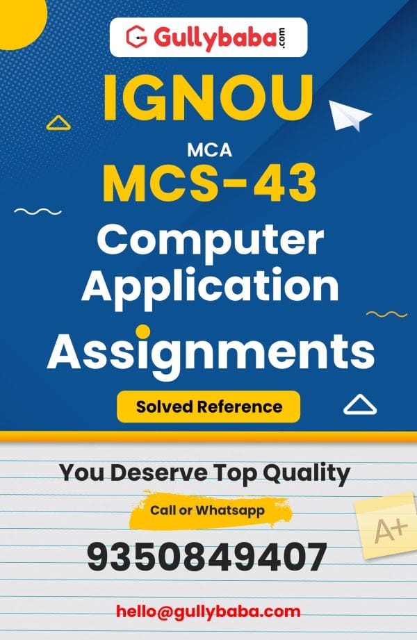 MCS-43 Assignment