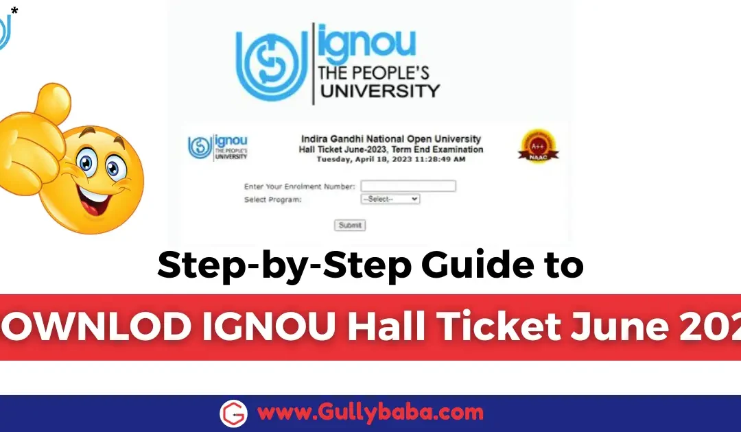 IGNOU Admit Card | Downlod Hall Ticket June TEE 2023