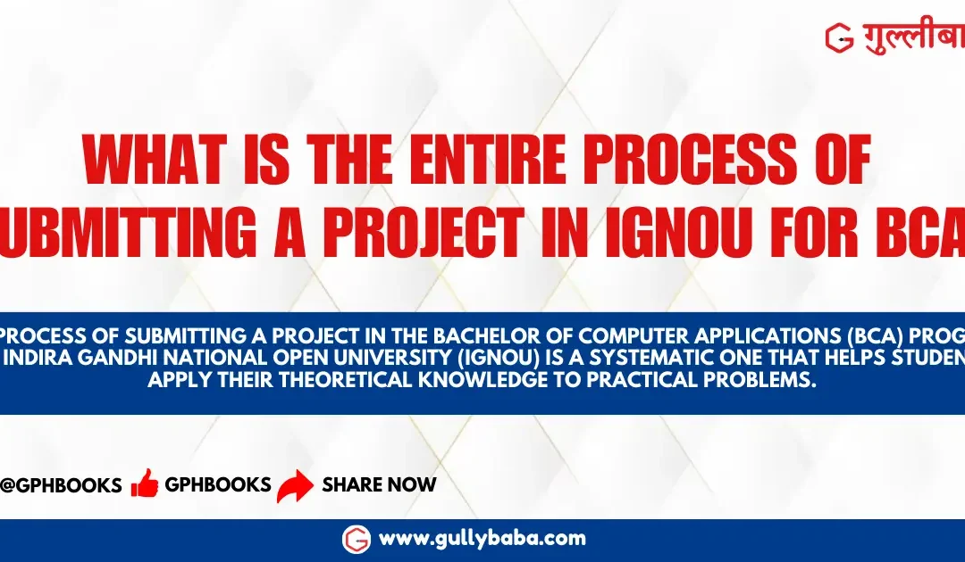 What is the entire process of submitting a project in IGNOU for BCA?