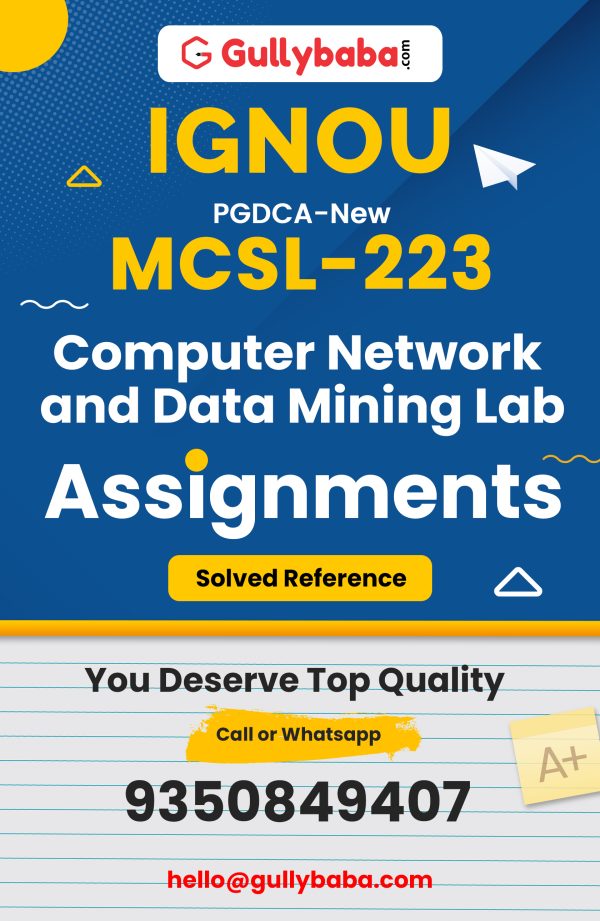 MCSL-223 Assignment