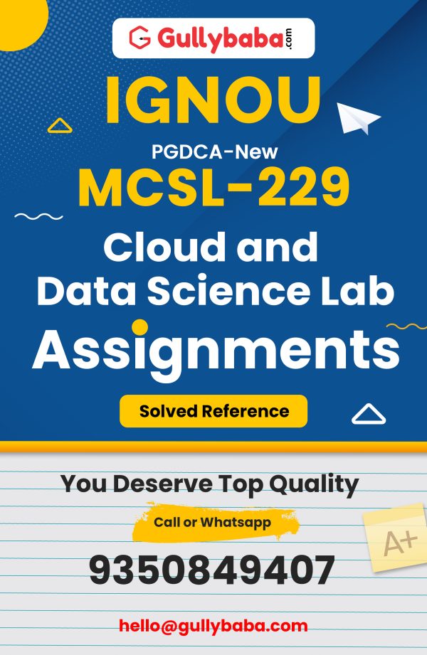 MCSL-229 Assignment