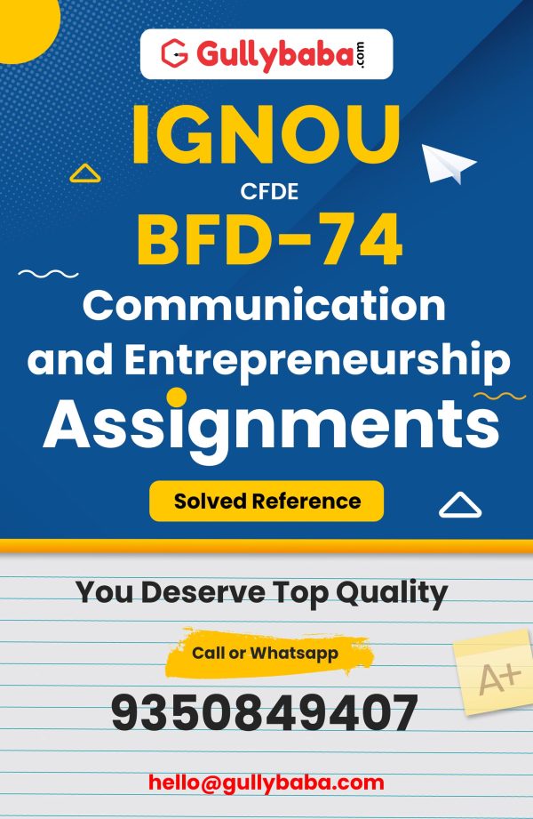 BFD-74 Assignment