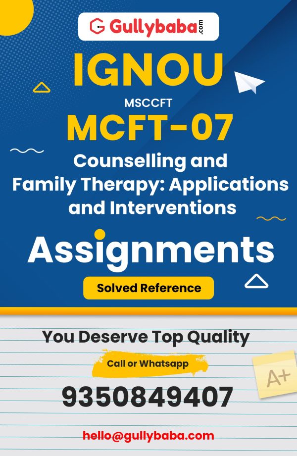MCFT-07 Assignment