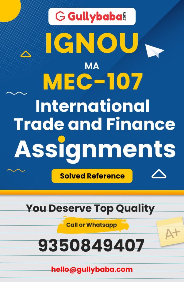 MEC-107 Assignment