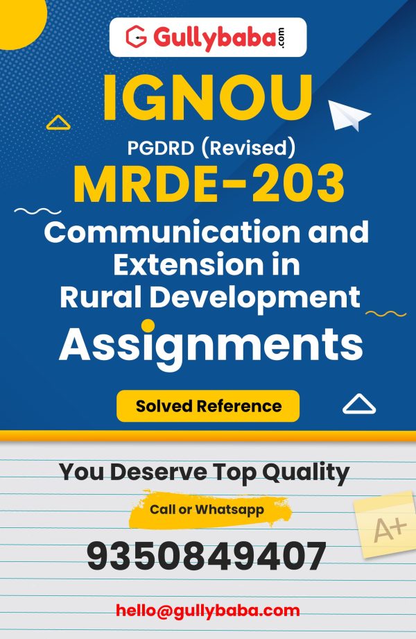 MRDE-203 Assignment