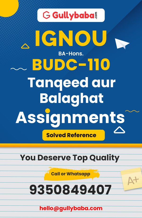 BUDC-110 Assignment