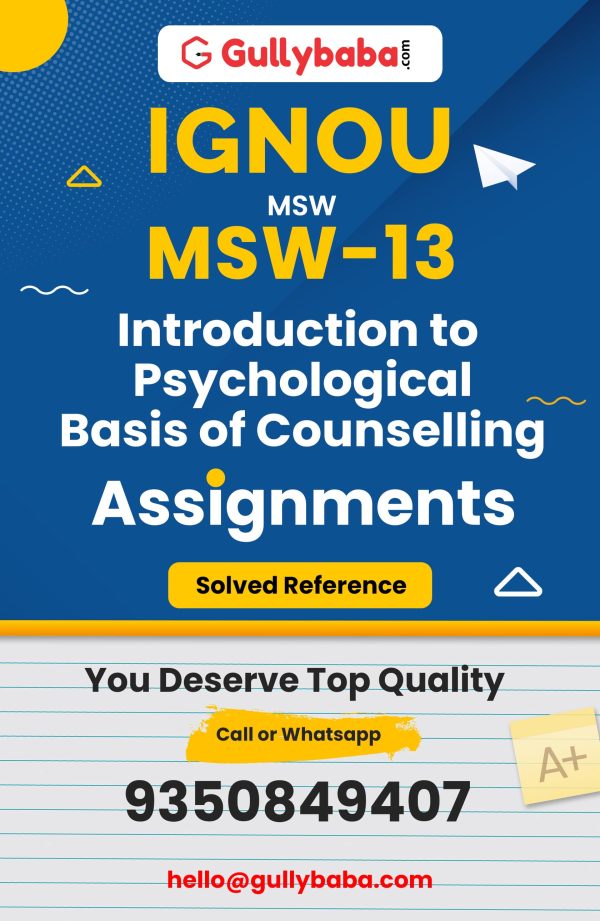 MSW-13 Assignment