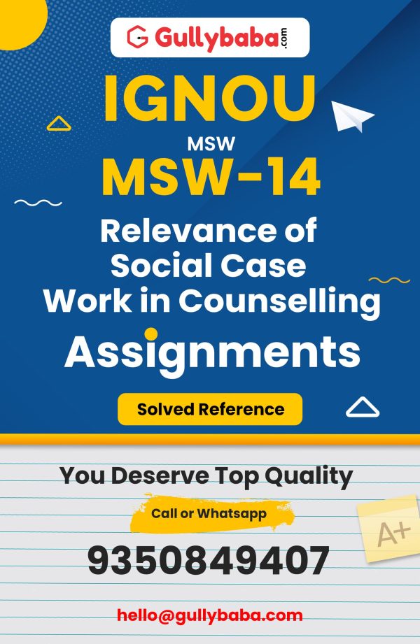 MSW-14 Assignment