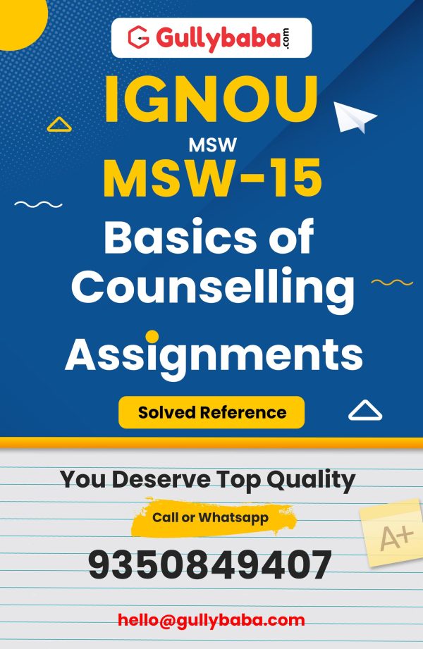 MSW-15 Assignment