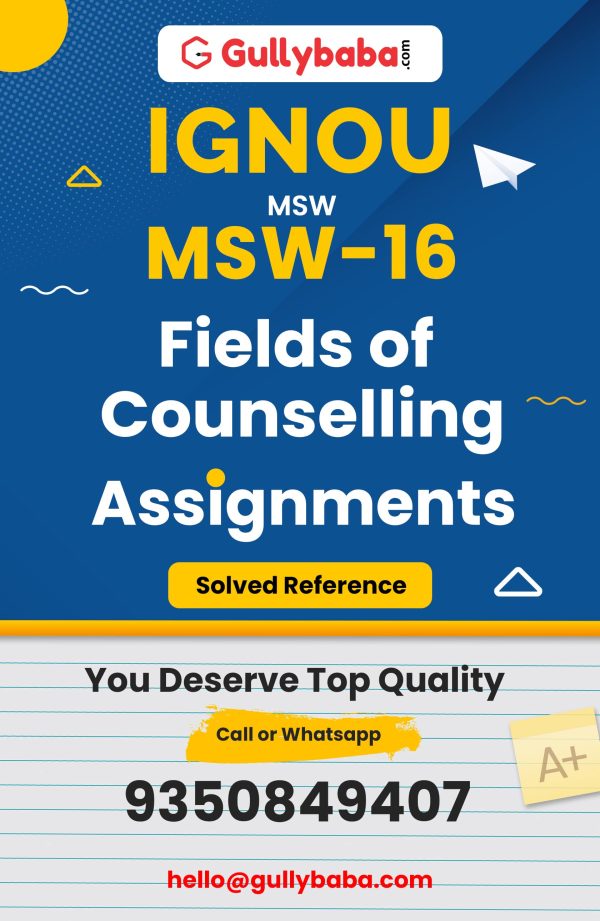 MSW-16 Assignment