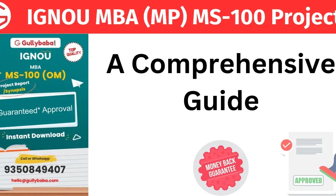 IGNOU MBA (MP) MS-100 Project: A Comprehensive Guide