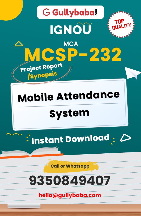 MCSP-232 Project – MOBILE ATTENDANCE SYSTEM