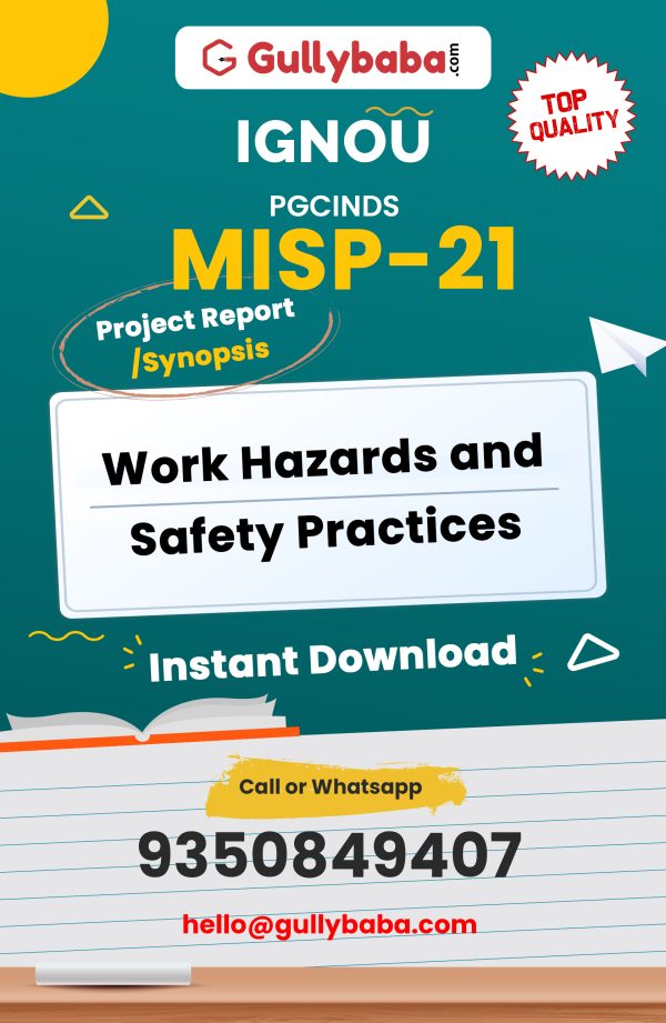 MISP-21 Project – WORK HAZARDS AND SAFETY PRACTICES