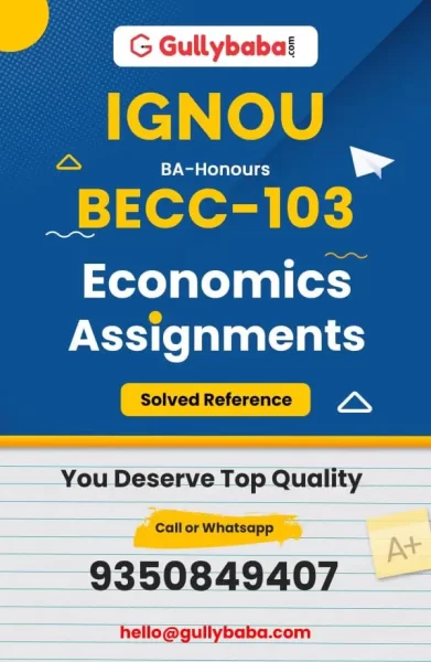 IGNOU BECC-103 Solved Assignment