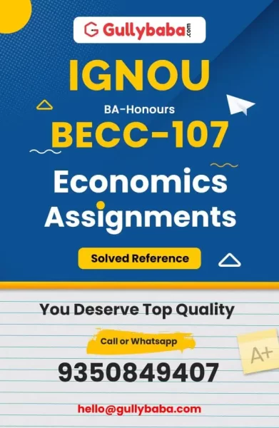 IGNOU BECC-107 Solved Assignment