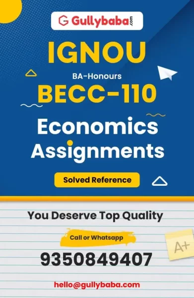 IGNOU BECC-110 Solved Assignment