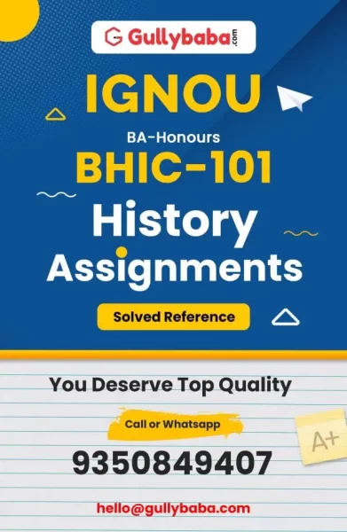 IGNOU BHIC-101 Solved Assignment