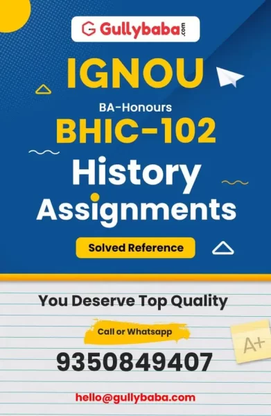 IGNOU BHIC-102 Solved Assignment