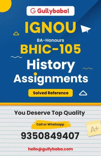 IGNOU BHIC-105 Solved Assignment