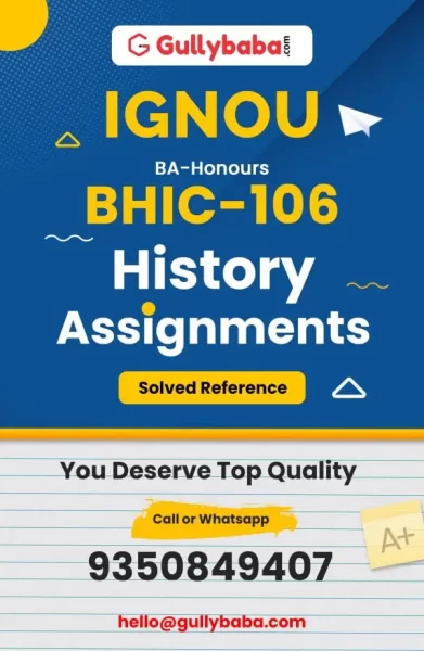 IGNOU BHIC-106 Solved Assignment