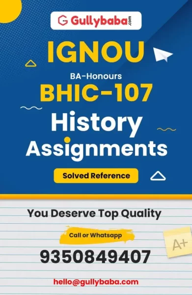IGNOU BHIC-107 Solved Assignment