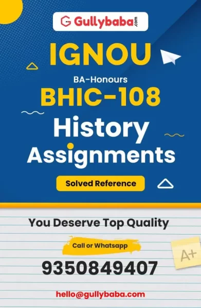 IGNOU BHIC-108 Solved Assignment