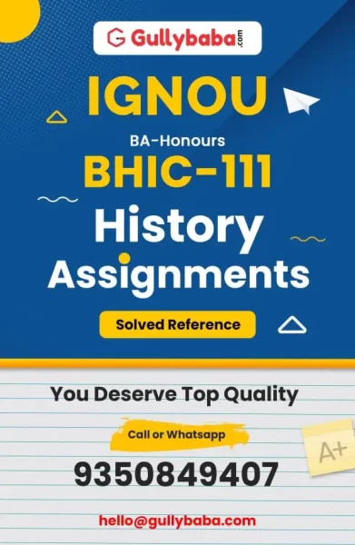 IGNOU BHIC-111 Solved Assignment
