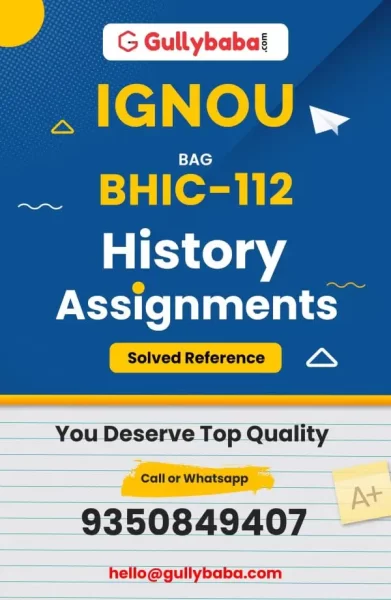 IGNOU BHIC-112 Solved Assignment