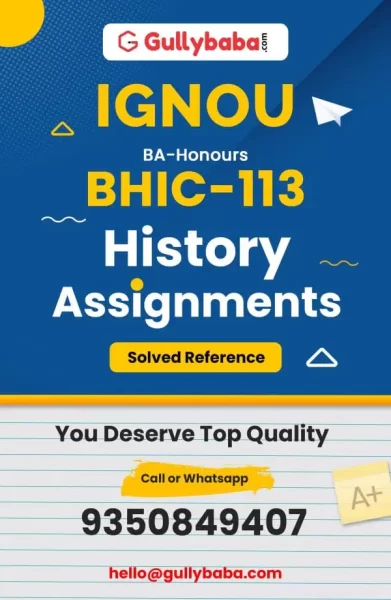 IGNOU BHIC-113 Solved Assignment