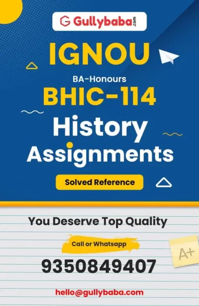 IGNOU BHIC-114 Solved Assignment