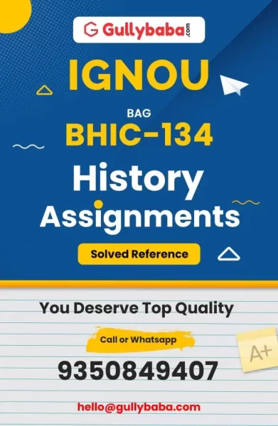 IGNOU BHIC-134 Solved Assignment