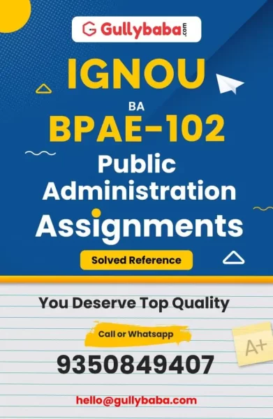 IGNOU BPAE-102 Solved Assignment