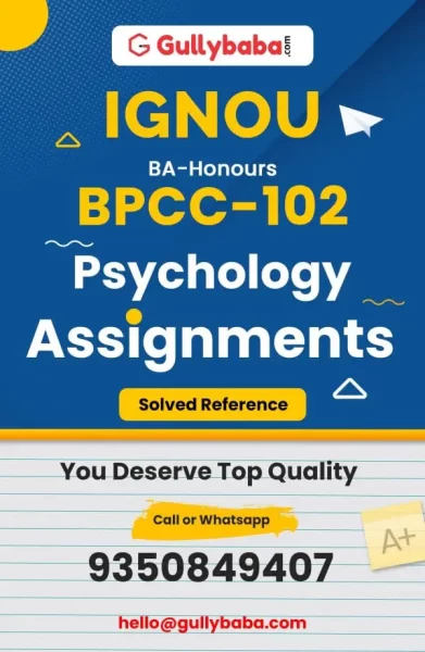 IGNOU BPCC-102 Solved Assignment