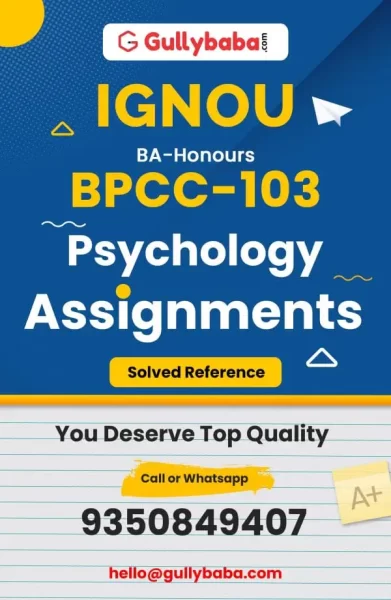 IGNOU BPCC-103 Solved Assignment