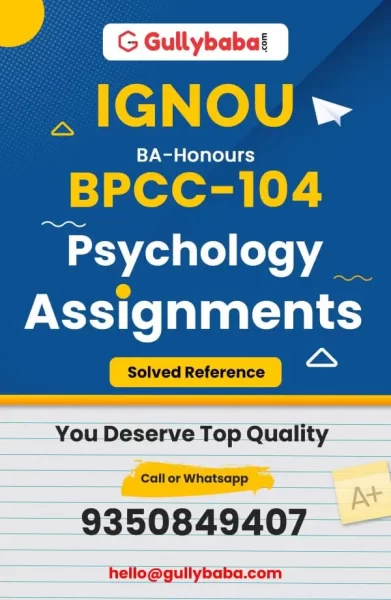 IGNOU BPCC-104 Solved Assignment