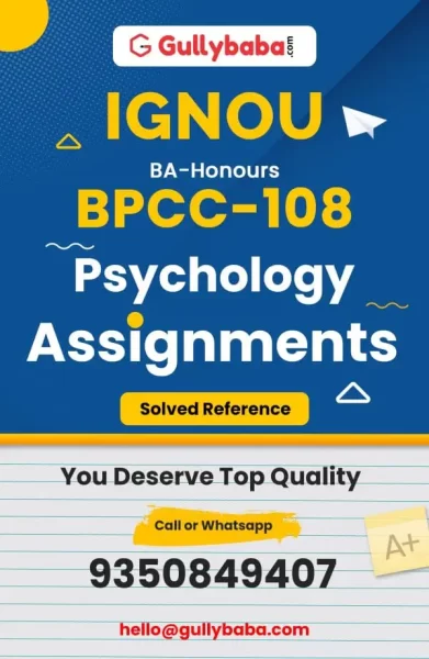IGNOU BPCC-108 Solved Assignment