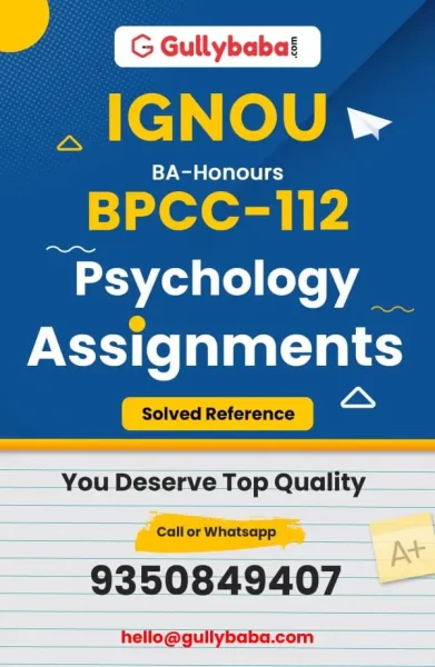 IGNOU BPCC-112 Solved Assignment