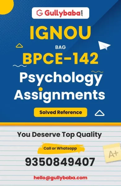 IGNOU BPCE-142 Solved Assignment