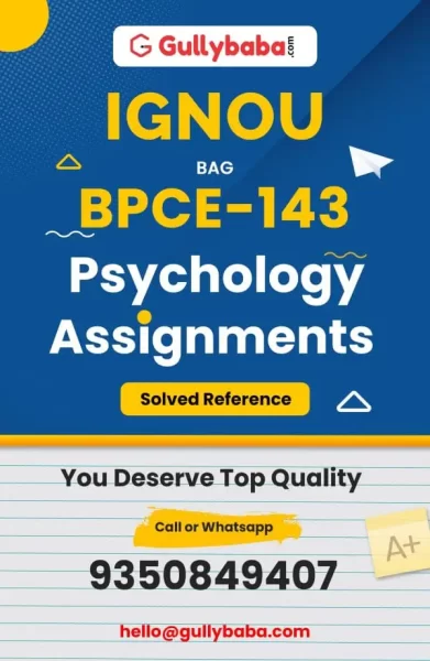 IGNOU BPCE-143 Solved Assignment