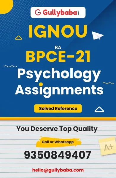 IGNOU BPCE-21 Solved Assignment