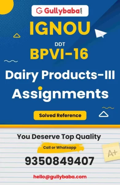 IGNOU BPVI-16 Solved Assignment