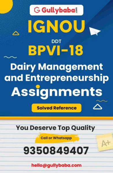 IGNOU BPVI-18 Solved Assignment
