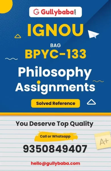 IGNOU BPYC-133 Solved Assignment