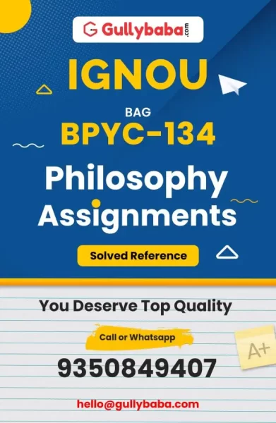 IGNOU BPYC-134 Solved Assignment