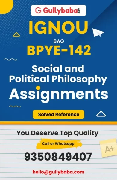 IGNOU BPYE-142 Solved Assignment
